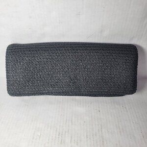 Betmar Black Woven Clutch With Magnetic Snap Closure & Interior Zipper Pocket